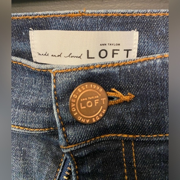 LOFT Modern Skinny Ankle Size 10 Frayed Raw Hem - Picture 4 of 8